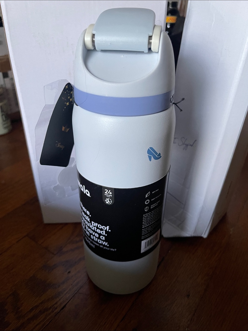 Owala Cinderella Insulated Water Bottle with Light Blue Accent